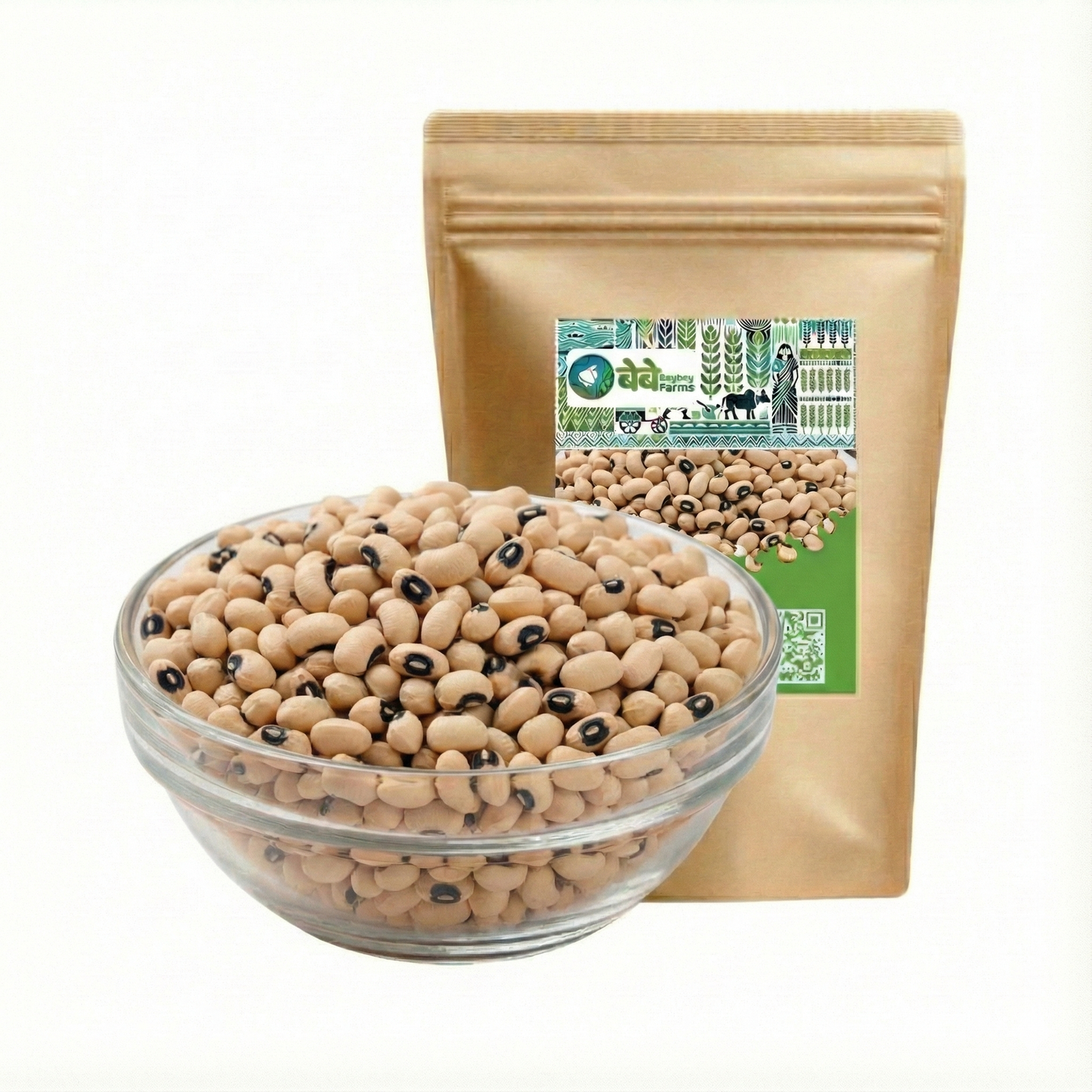 Unpolished Lobiya (Black-Eyed Beans)