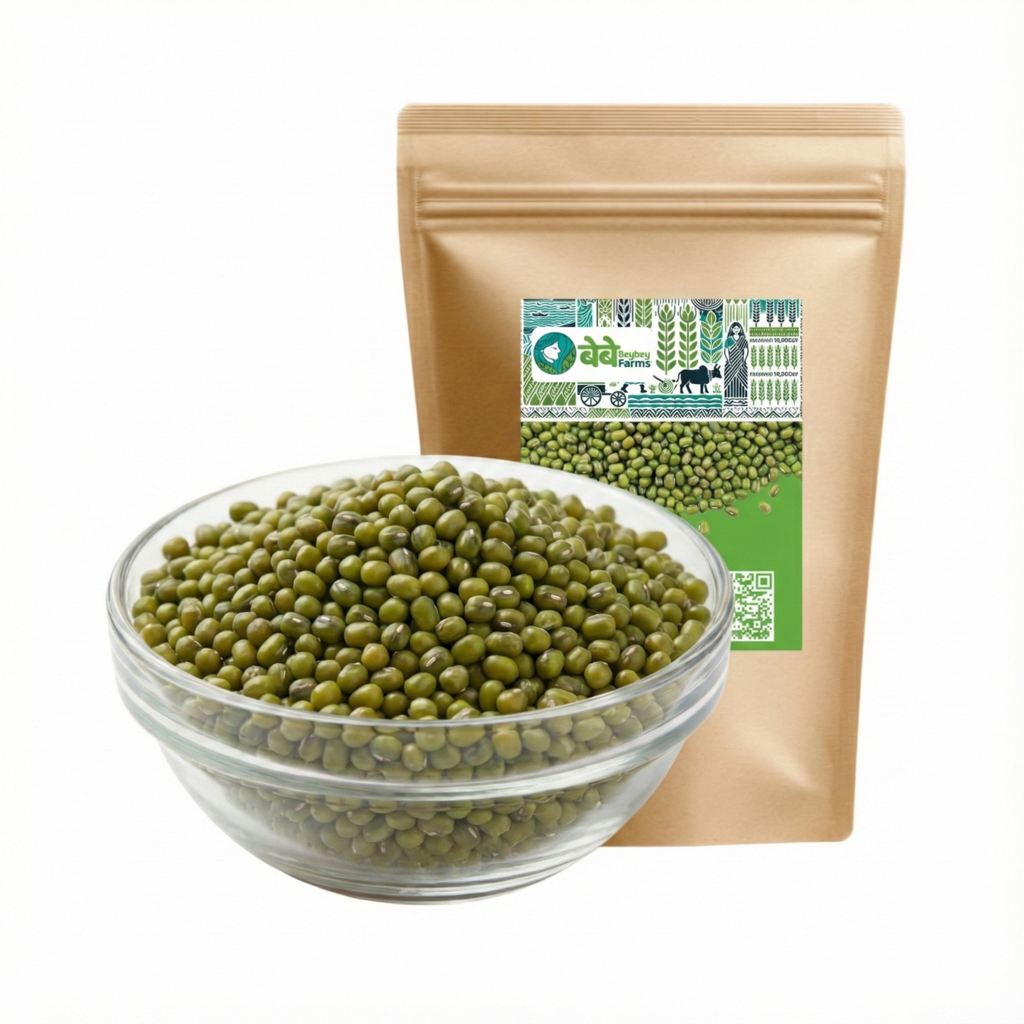 Unpolished Whole Moong Dal